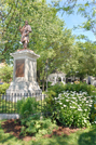 Keene, NH - Central Square - Soldiers Monument and Flowers
